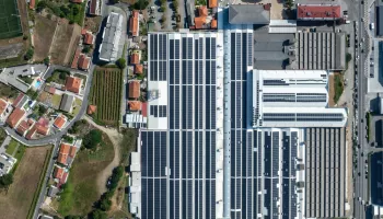 Central solar instalada na Riopele